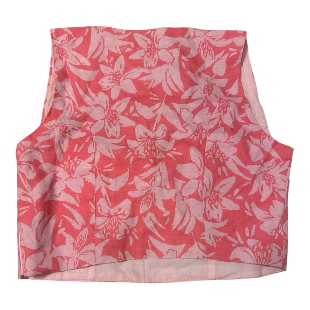 Pink Floral Crop Top - Picture 2 of 3